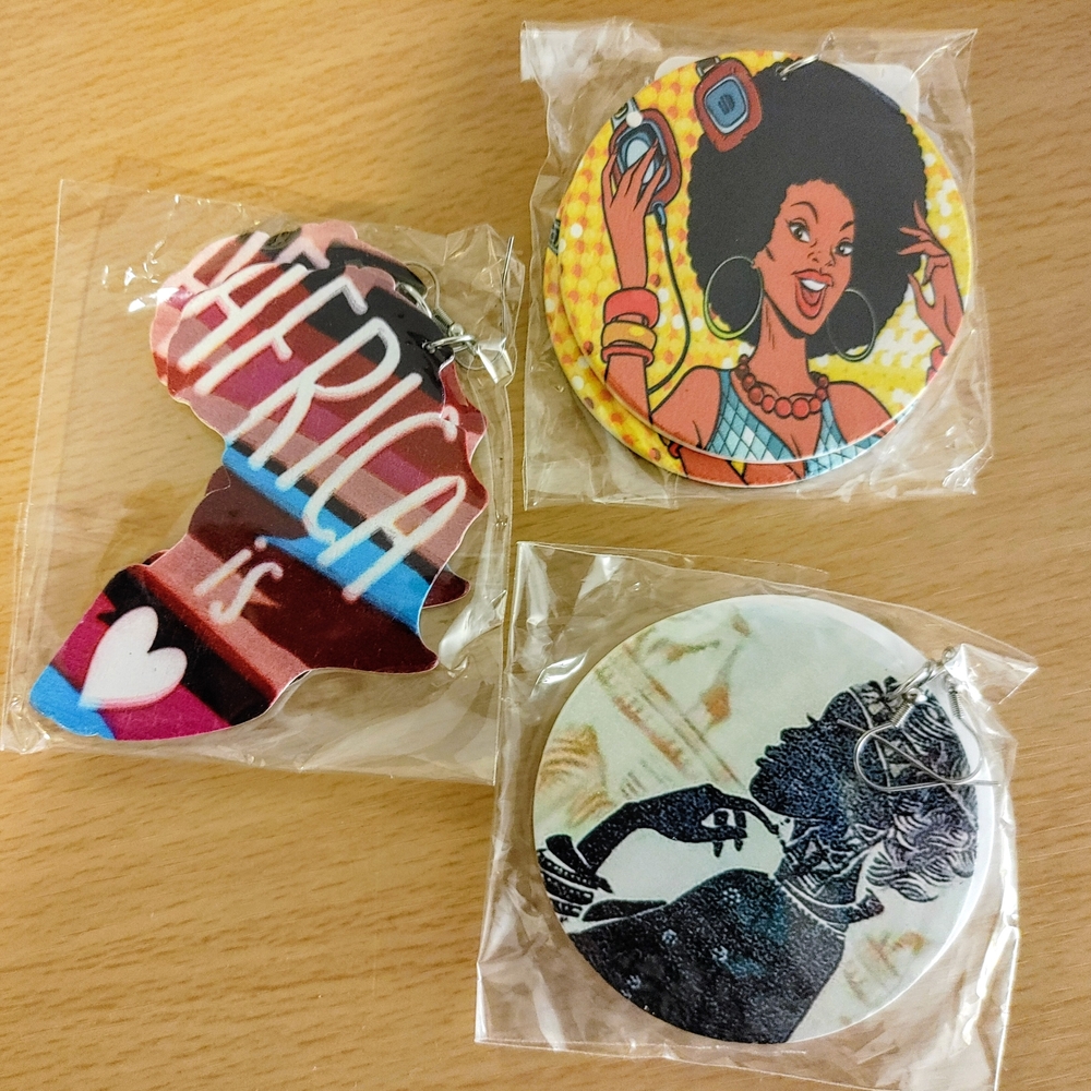 Colorful Afrocentric Earrings Set